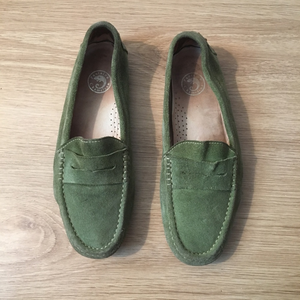 Pantalon Chameleon Green Suede Loafers